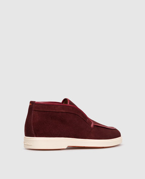 Santoni Burgundy suede deserts WUYA71789TISNORB