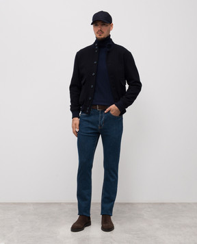 Pini Parma Blue cashmere sweater TNECKBL