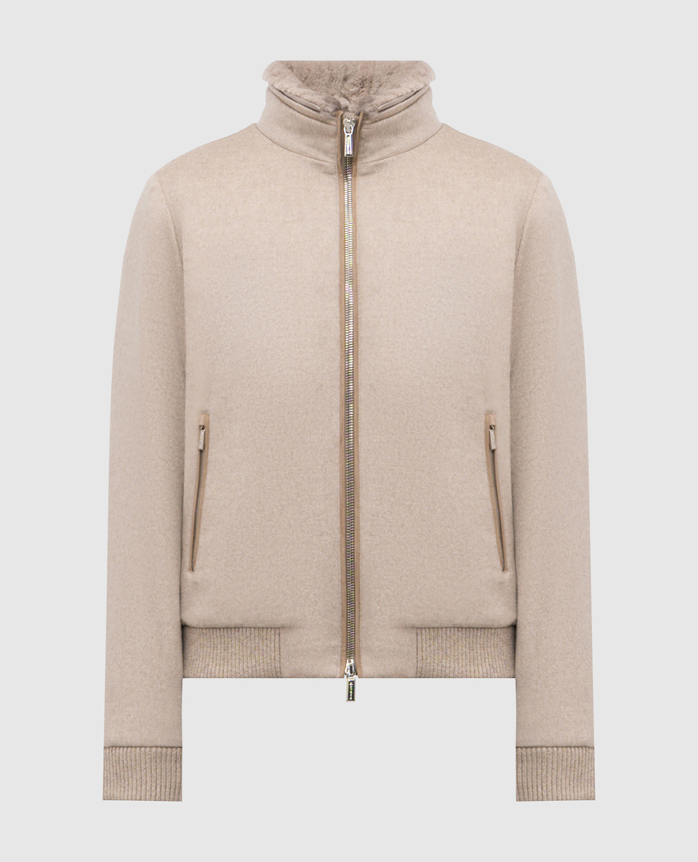 

Bellati beige cashmere down jacket MooRER