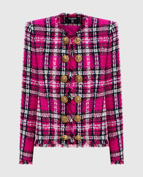 Balmain Pink tweed jacket GF1SM509CG42