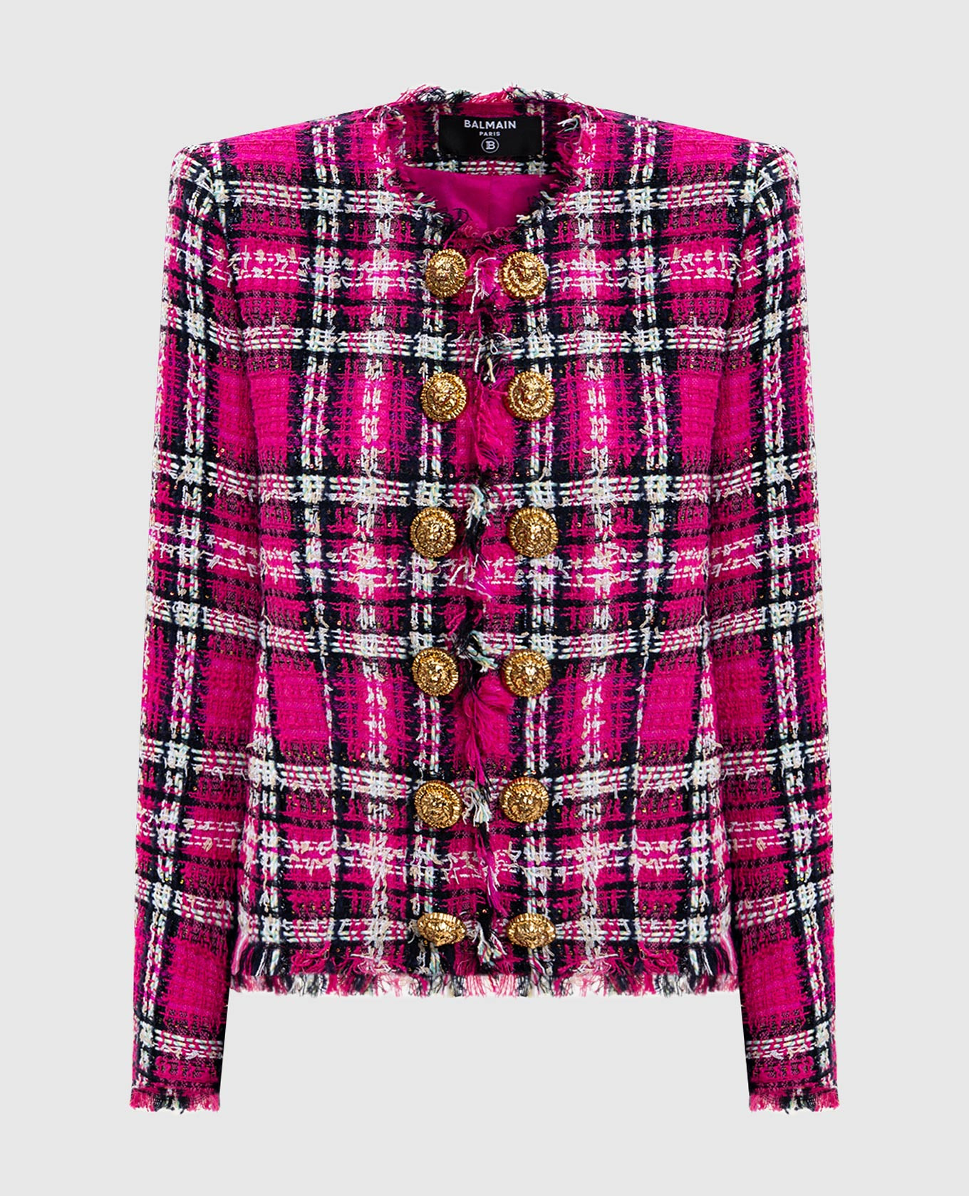 

Pink tweed jacket Balmain