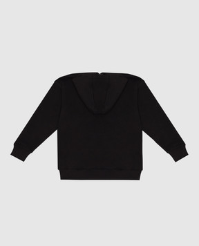 Balmain Children's black hoodie with contrasting print BZ4H00Z31831214