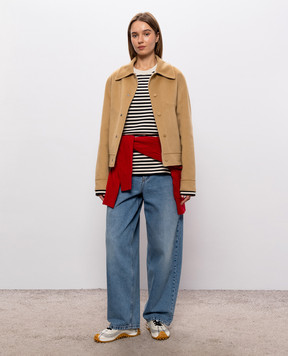 Ami Paris Beige wool and cashmere jacket FJK265WV0217