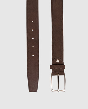 ISAIA Brown suede belt FB0047PLF04
