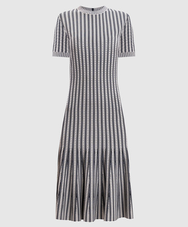 Ivory striped dress