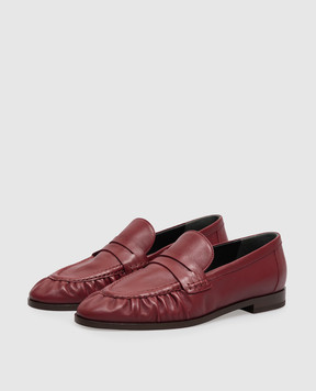Babe Pay Pls Burgundy leather loafers MOCKYSNAPPA