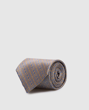Stefano Ricci Silk tie with branded geometric pattern CH29049