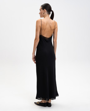 Toteme Black silk midi dress 252WRD0186FB0418