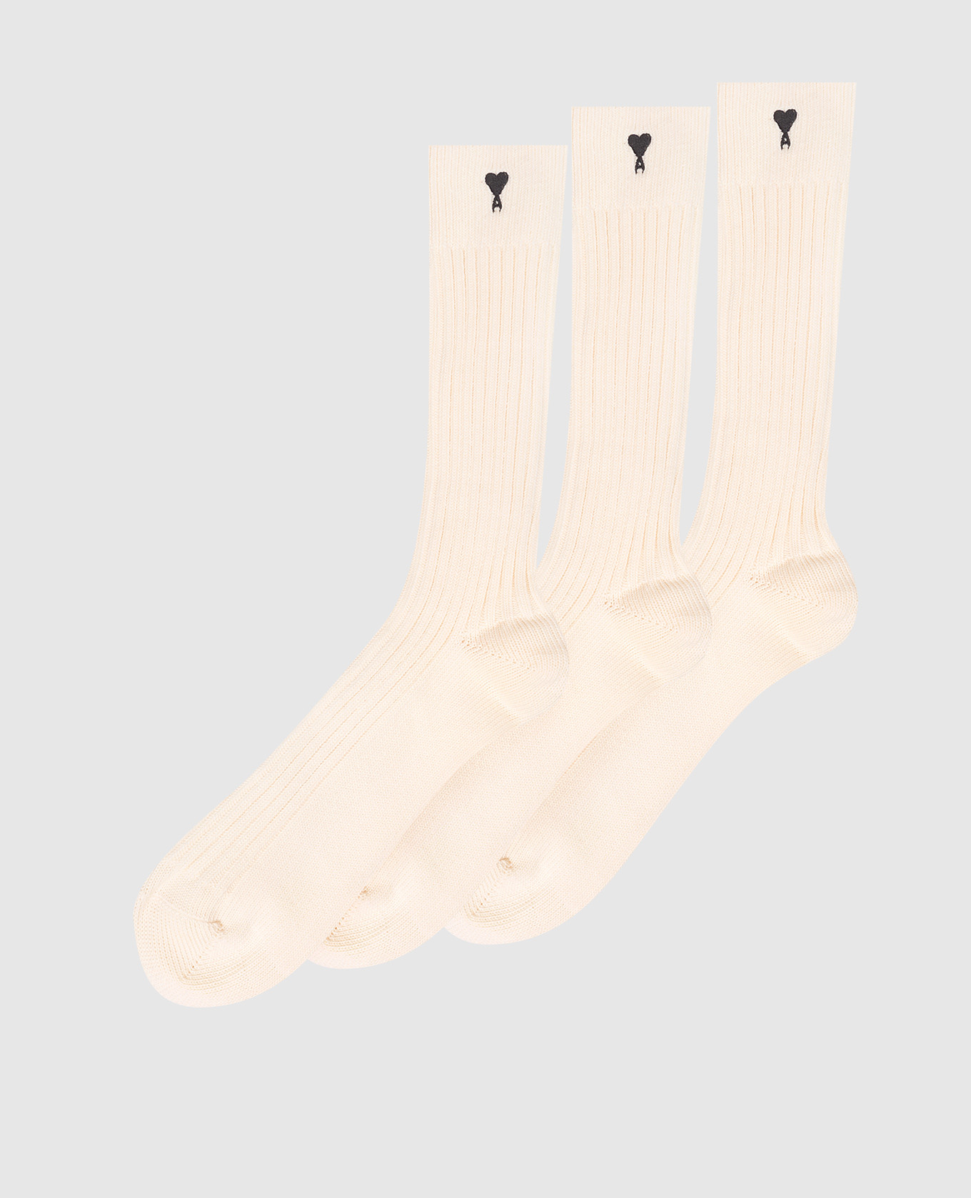 

Set of beige socks Ami Paris