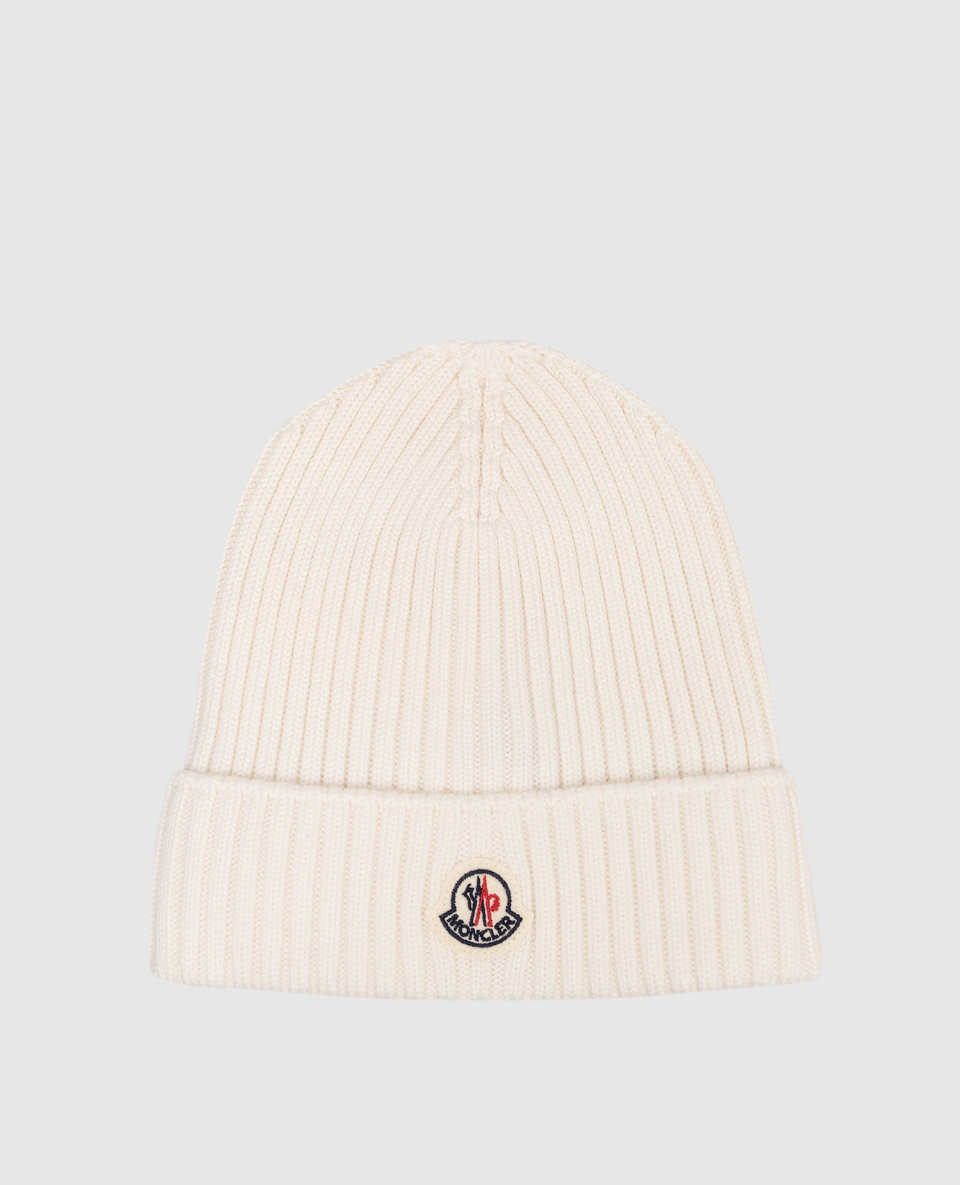 

Children's white wool hat with logo Moncler ENFANT