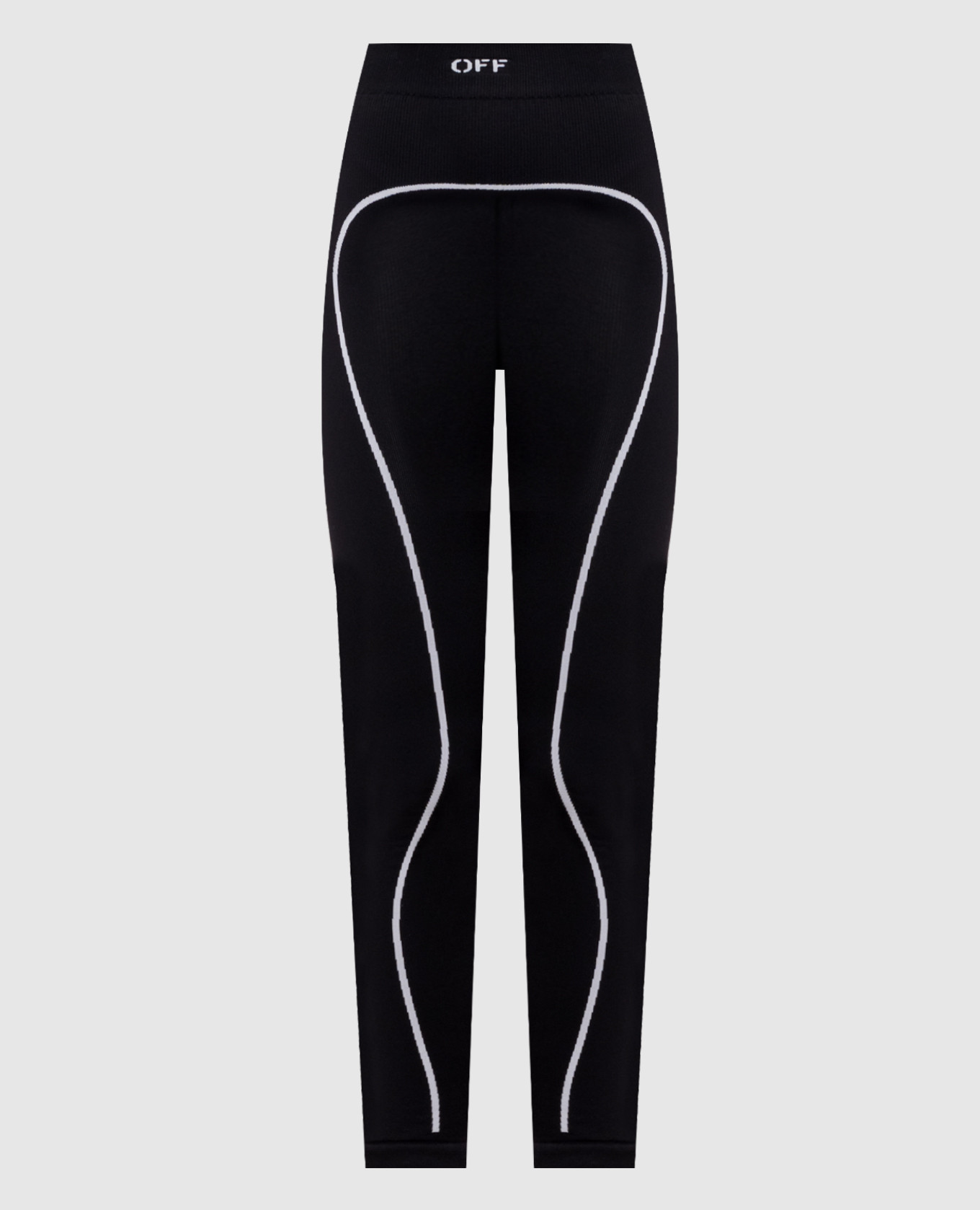 Zwarte legging met logo-patroon