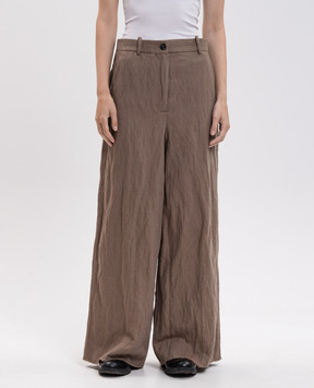 Masnada Brown wool pants 8126