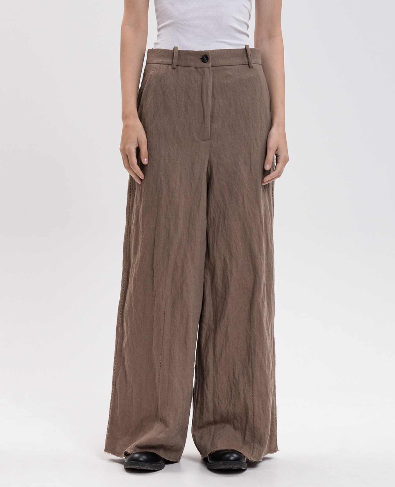 Brown wool pants Masnada 3