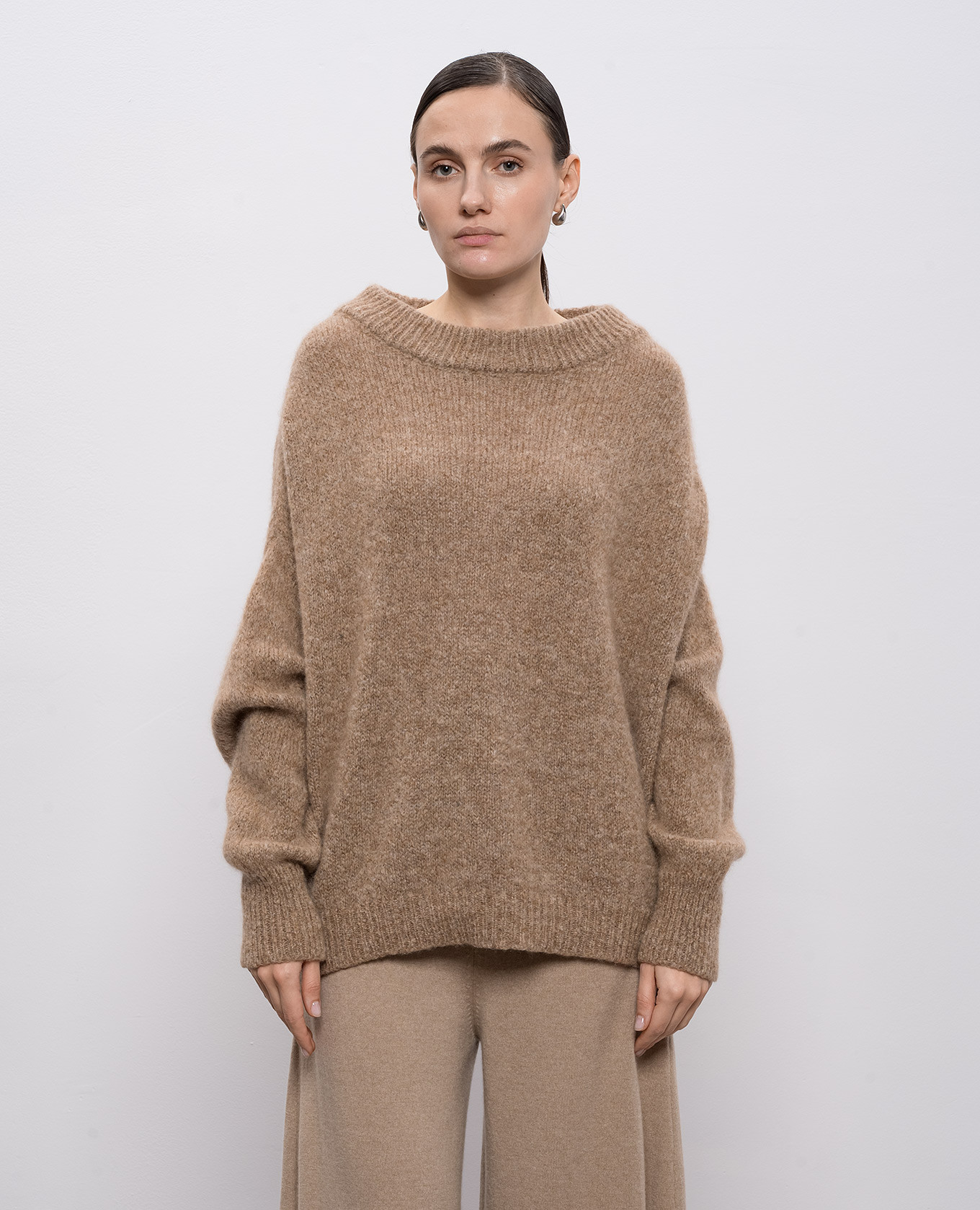 

Brown alpaca and cashmere sweater Demiur
