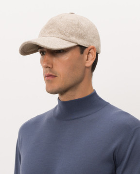 CAPOBIANCO Beige wool cap 21MC1FS00