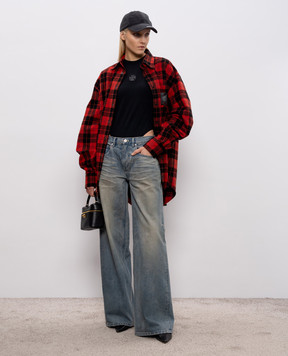 Vetements Black bodysuit with brand patch WE76BD537B