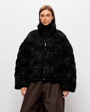 Raxxy Black velour down jacket RX26AWT046