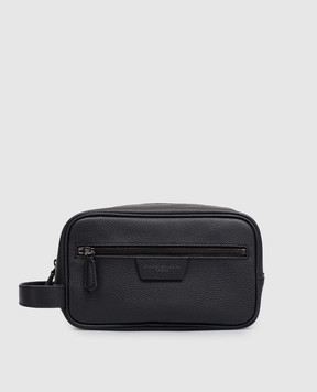 Gianni Chiarini Blue leather toiletry bag with logo print BCUB20286GRNCRV