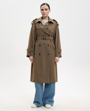 Max Mara Brown CERTO wool trench coat MXMCERTO