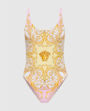 Versace Pink swimsuit with Spring Barocco print 10165921A17194