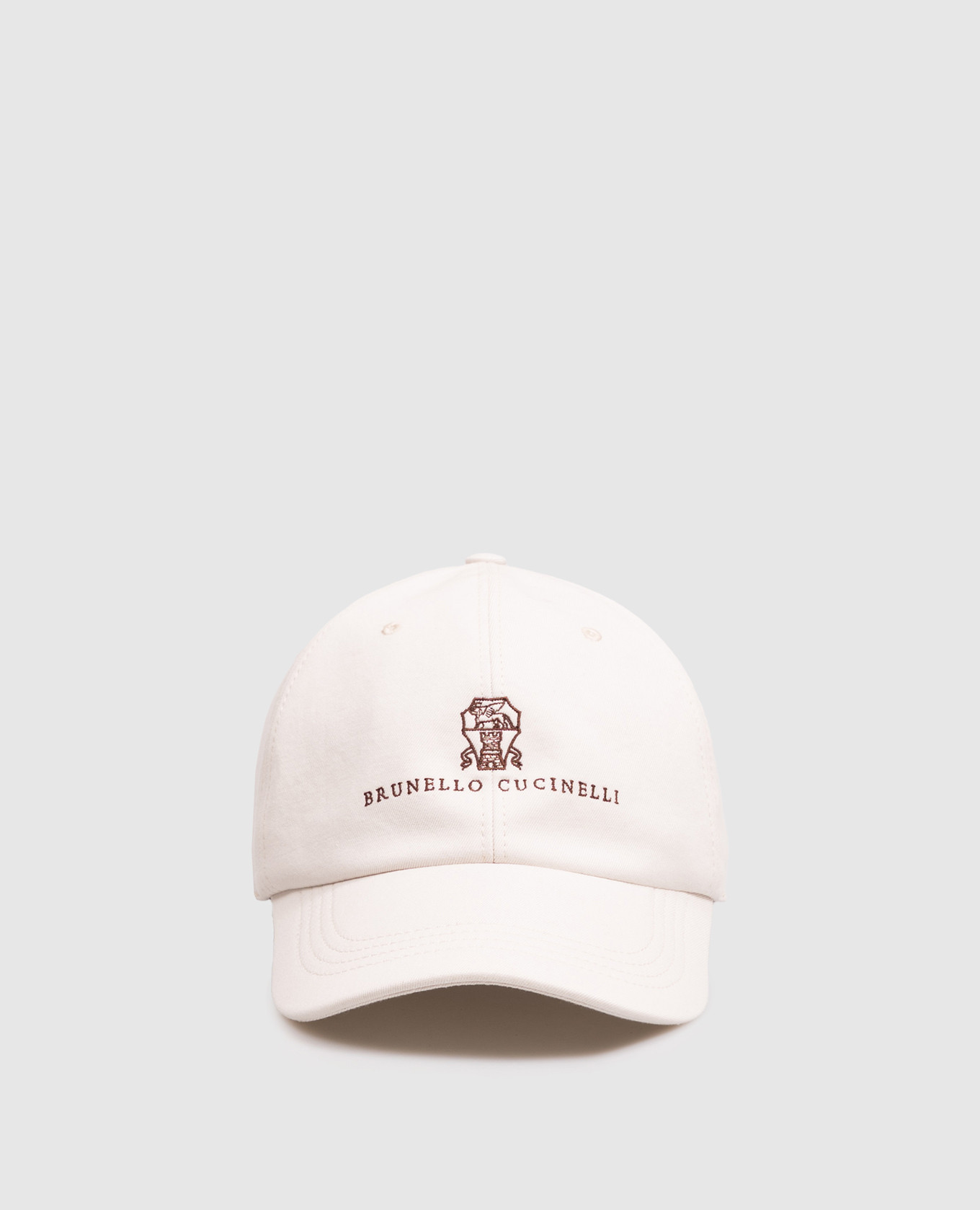 Ivory cap with embroidery