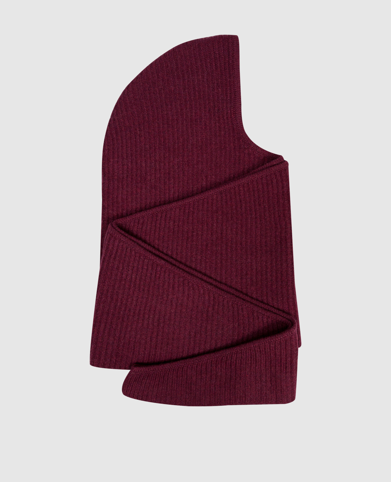 

Burgundy cashmere hooded scarf Babe Pay Pls