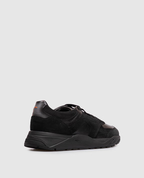 Santoni Black leather sneakers MBIM22112NERTKOH