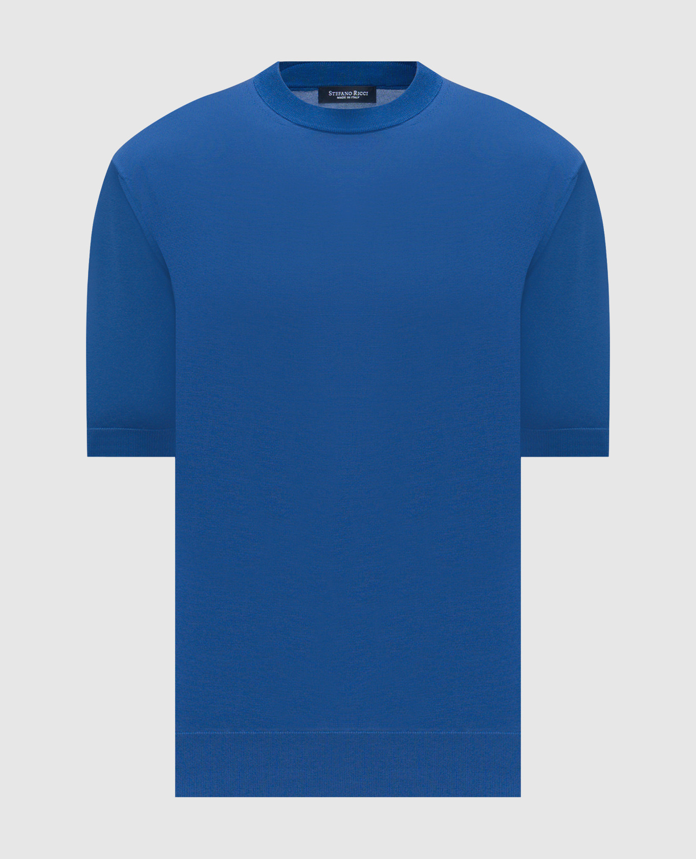 Blue silk T-shirt
