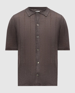 Morgano Gray knitted linen shirt 7371882