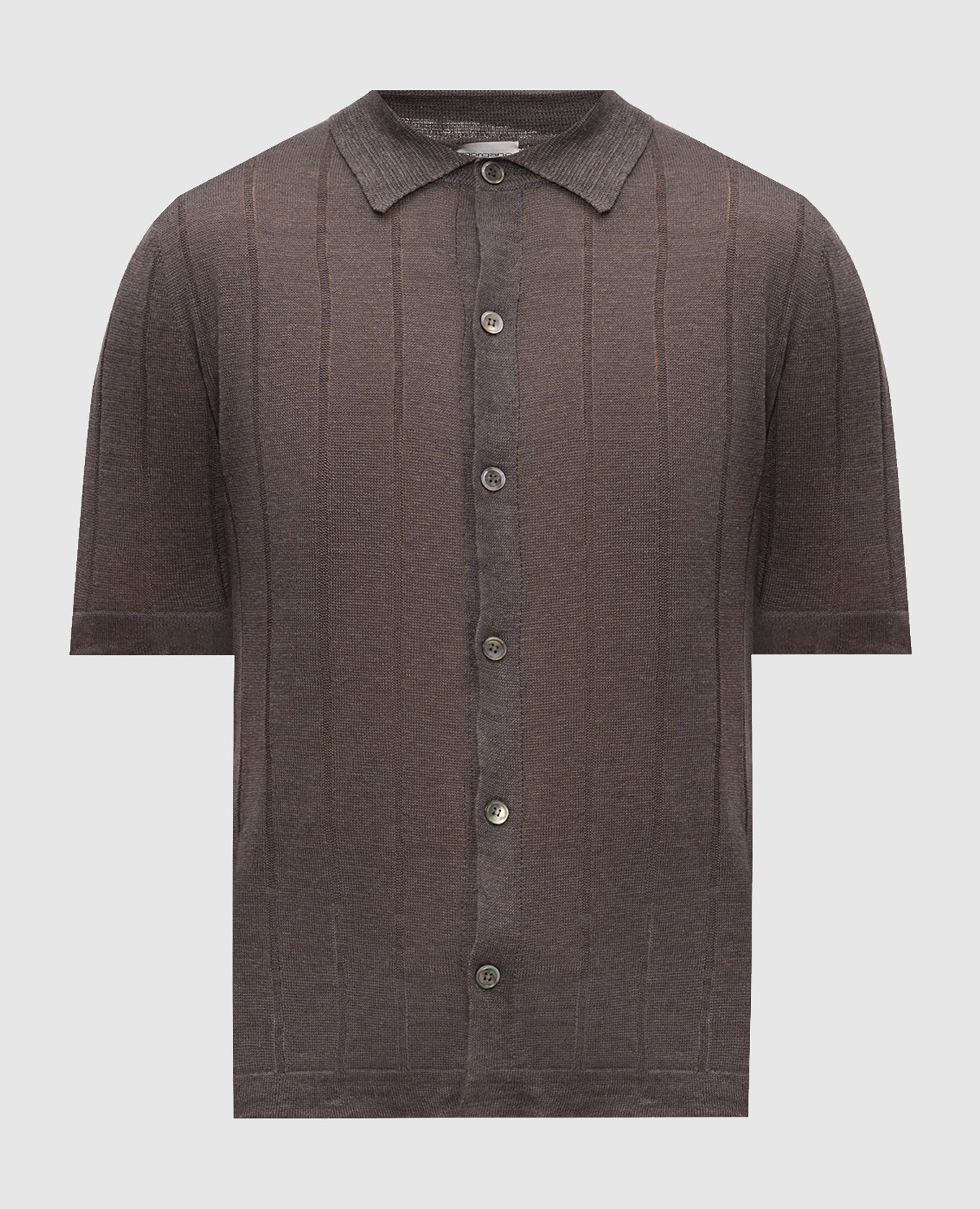 Gray knitted linen shirt