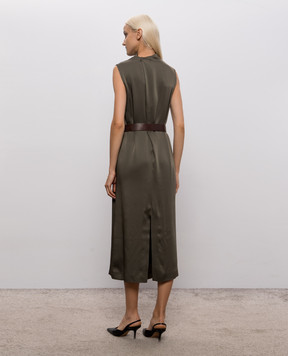 Brunello Cucinelli Khaki midi dress M0H38A5519