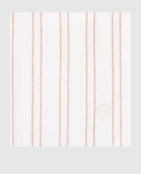 Brunello Cucinelli White striped terry towel MLSPUBS01