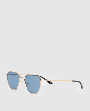 Alexander McQueen Gold sunglasses with logo engraving 861681I3330