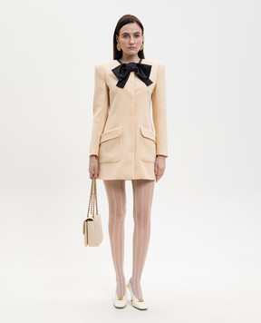 Valentino Beige wool coat with appliqué 8B0CJ4529Q0