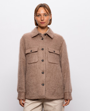 Peserico Brown jacket with wool A2110400444