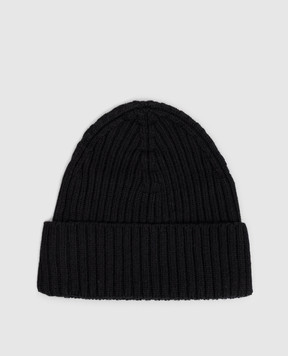 Cashmere&Whiskey Black merino wool hat 201