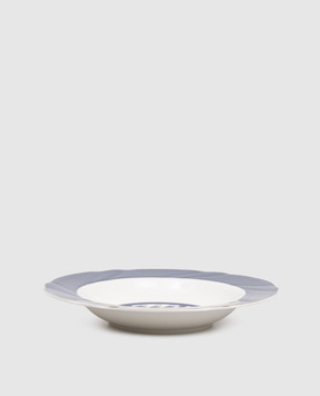 Baci Milano Versailles White Porcelain Soup Plate PLA2VER01