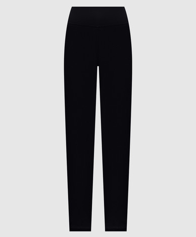 Black leggings with contrast logo