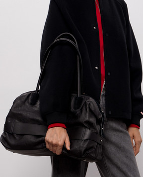 Max & Co Black leather tote bag SAMBAG MCASAMBAG