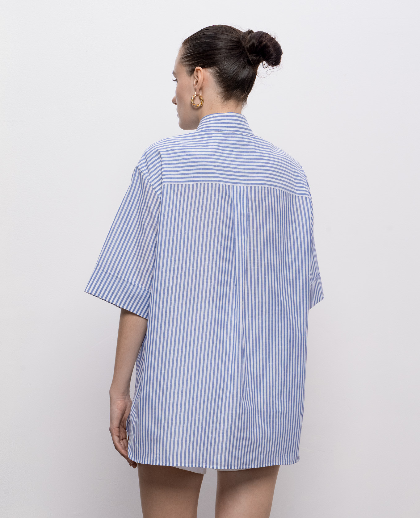 

Striped linen shirt Valentino, Blue