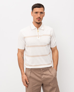 Stefano Ricci White striped polo shirt K616435P31F26105
