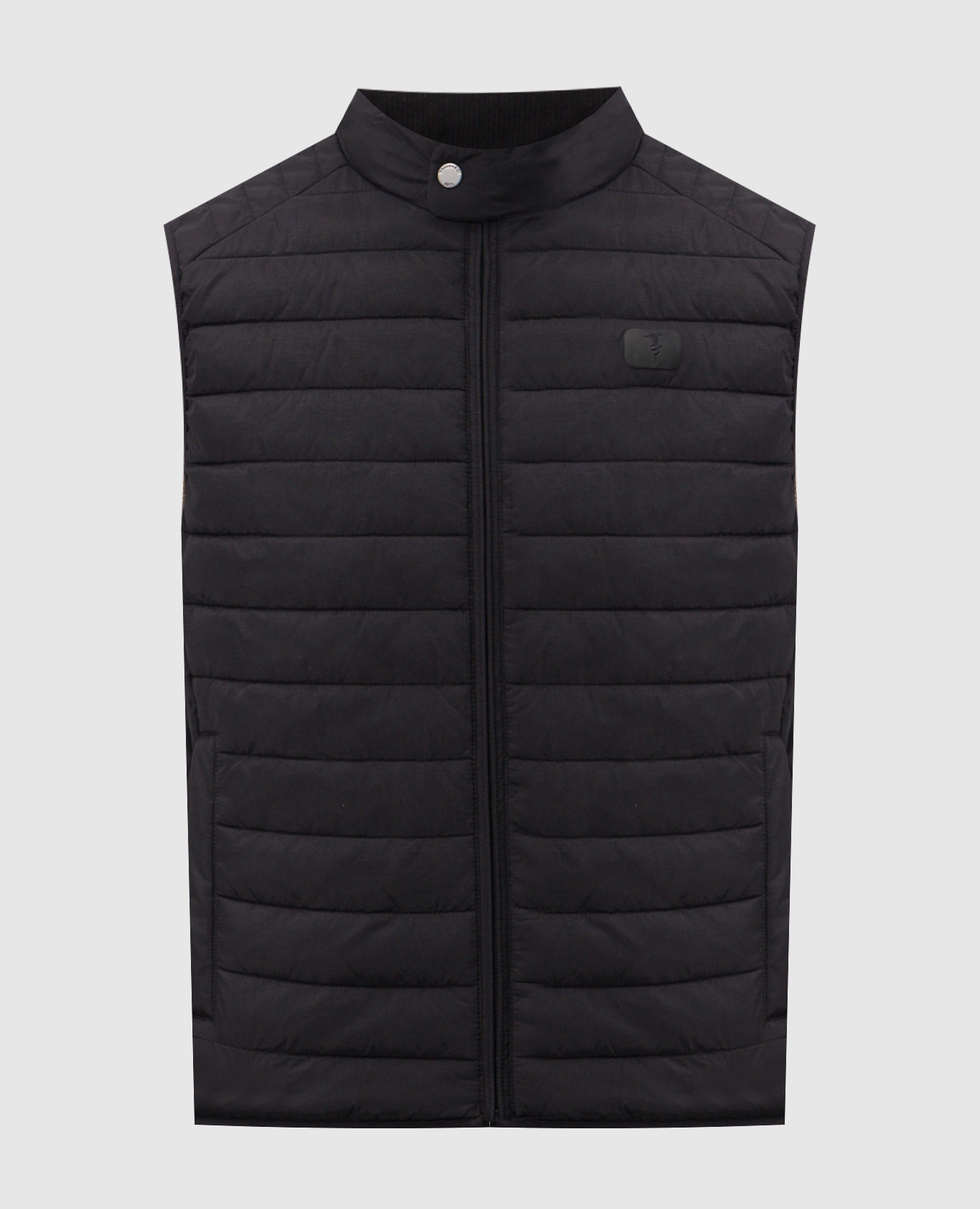Black quilted vest