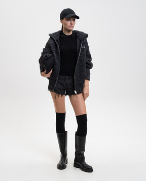 Alexander Wang Black wool top with logo 4KC1261114