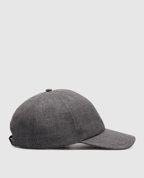 Stefano Ricci Gray cap made of linen, wool and silk MCV61NV18FB127HA