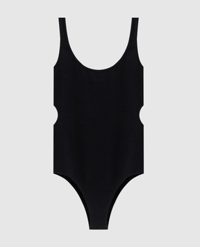 Off-White Black bodysuit with figure-hugging cutouts 2F800658T