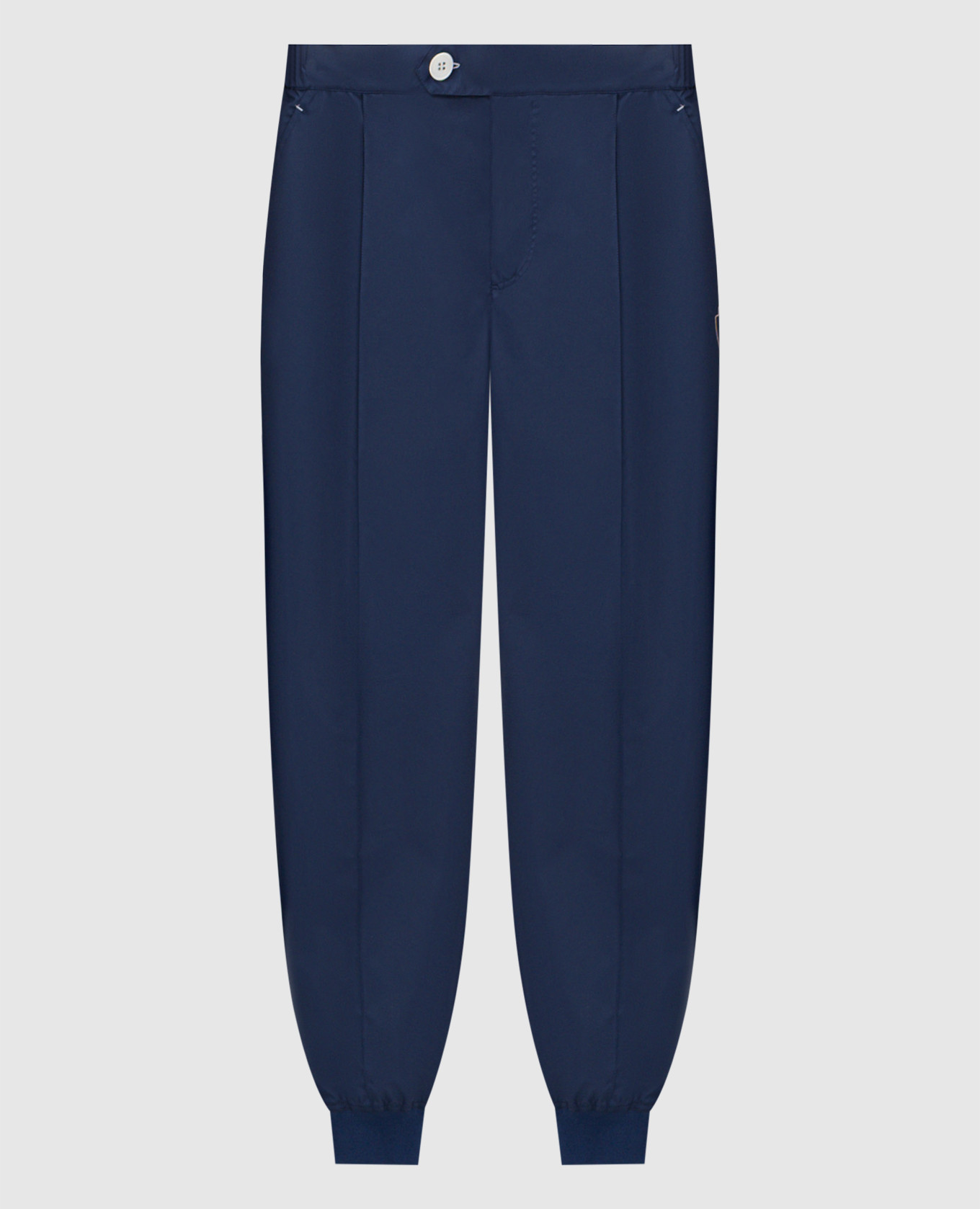 

Blue pants with logo print Brunello Cucinelli
