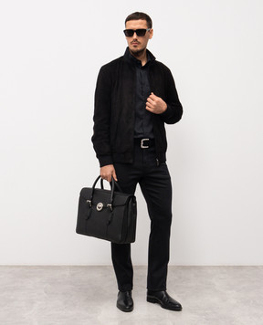 Stefano Ricci Black suede jacket M7J5100290SUEJI3