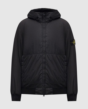 Stone Island Black jacket with logo patch L1S154100110S0A23