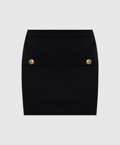 Black mini skirt
