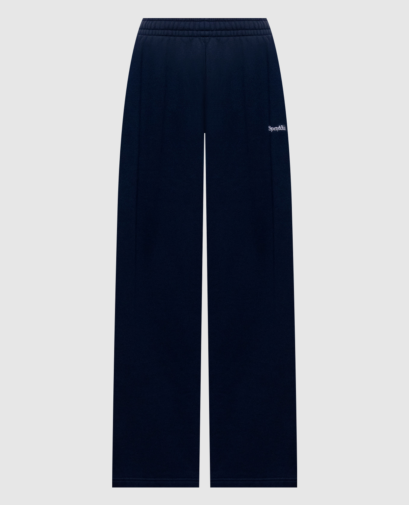 Blue sweatpants with logo embroidery